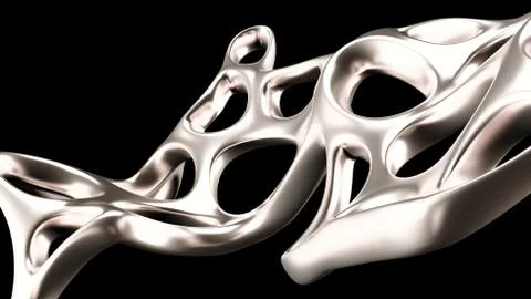 Abstract shape background. 3d illustration, 3d rendering. Stock Illustration