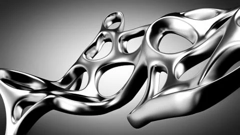 Abstract shape background. 3d illustration, 3d rendering. Stock Illustration