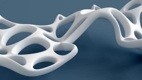 Abstract shape background. 3d illustration, 3d rendering. Stockillustratie