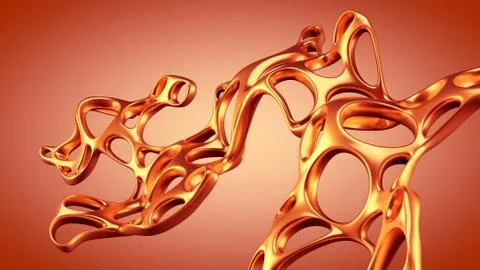 Abstract shape background. 3d illustration, 3d rendering. Stock Illustration