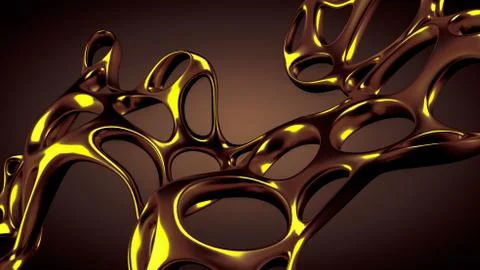 Abstract shape background. 3d illustration, 3d rendering. Stock Illustration