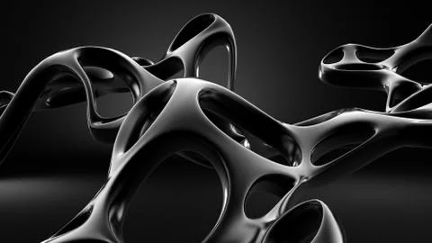 Abstract shape background. 3d illustration, 3d rendering. Stock Illustration