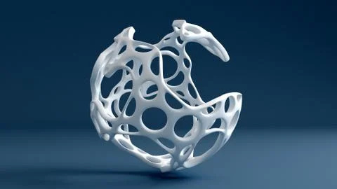 Abstract shape background. 3d illustration, 3d rendering. Stock Illustration