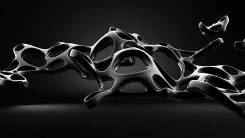 Abstract shape background. 3d illustration, 3d rendering. Stock Illustration