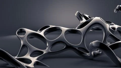 Abstract shape background. 3d illustration, 3d rendering. Stockillustratie