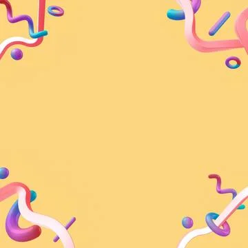 Abstract shape background with copy space, 3d rendering Stock Illustration