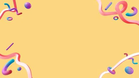 Abstract shape background with copy space, 3d rendering Stock Illustration