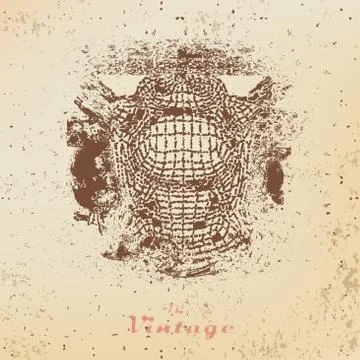 Abstract shape background texture of ink strokes in vintage styl Stock Illustration