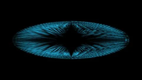 An abstract shape on black background Stock Illustration