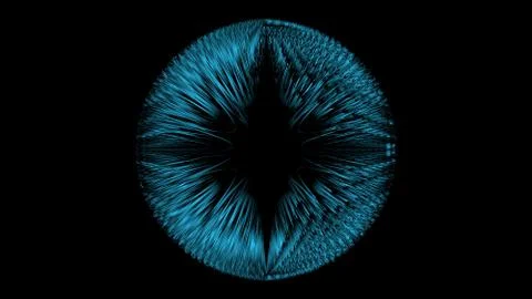 An abstract shape on black background Stock Illustration