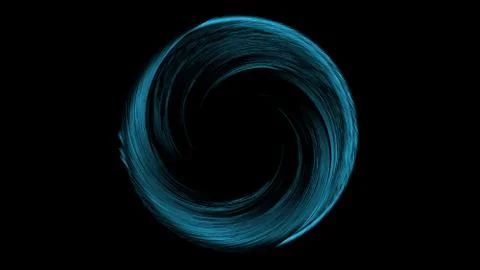 An abstract shape on black background Stock Illustration