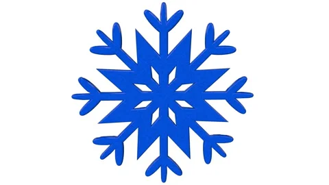 Abstract shape of a blue snowflake rotates Vidéo 95565451