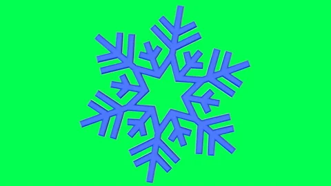 Abstract shape of a blue snowflake rotates Vidéo 95565469