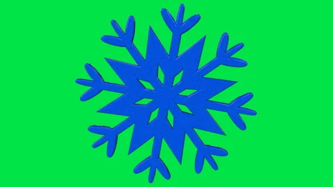 Abstract shape of a blue snowflake rotates Vidéo 95565481