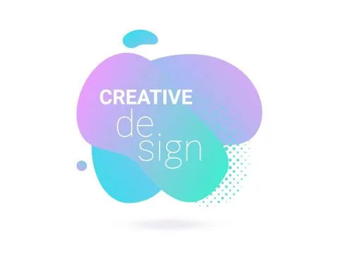 Abstract shape color gradient design with halftone pattern background. Vector Stock Illustration