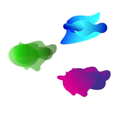 Abstract shape color liquid. Fluid design gradient waves Stock Illustration