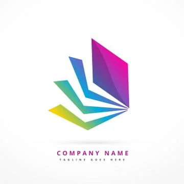 Abstract shape colorful logo template design Stock Illustration