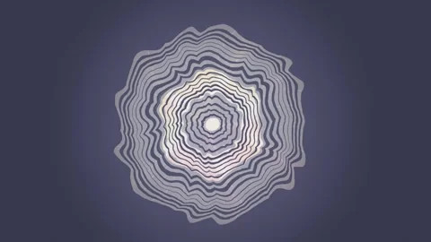 Abstract shape with concentric lines on dark background Stock Footage 337389516