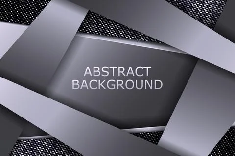 Abstract shape dark and silver glittering dots color luxury background design Stock Illustration