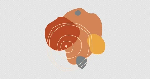 Abstract Shape Design Elements in Earthy Beige Tones, Transparent Background,l Stock Footage 303998591