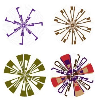 Abstract shape design elements Stock Illustration