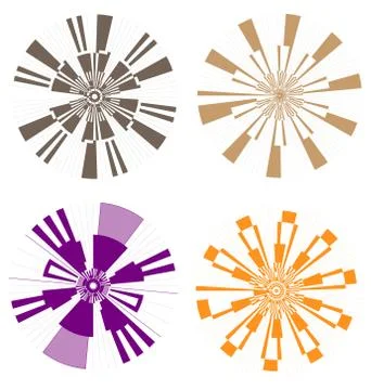 Abstract shape design elements Illustrazione stock