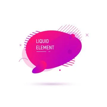 Abstract shape design. Vector liquid fluid elemend. Gradient vector illustration Stock Illustration