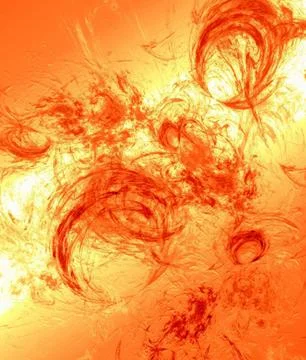 Abstract shape drawing in orange Stock Illustration