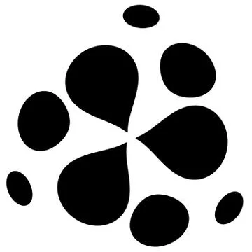Abstract shape, element. Paint, ink splotch, blob. Stock Illustration