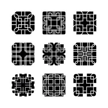 Abstract Shape Element Set Stock Illustration