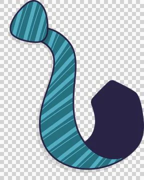 Abstract shape is floating in flat design with stripes and navy on transparent Illustrazione stock