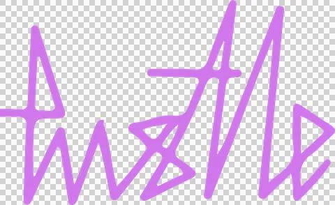 Abstract shape is floating in flat vector design with zigzag lines on Stockillustratie