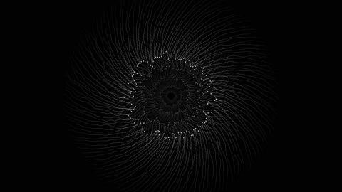Abstract shape form made from lines and dots illustration Stock Footage 211823523