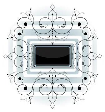 Abstract shape with frame. Stock Illustration