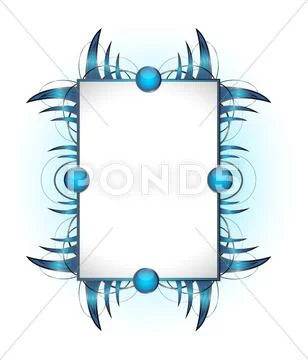 Abstract shape with frame. Stock Illustration