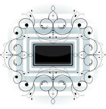 Abstract shape with frame Stock Illustration