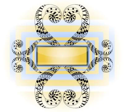 Abstract shape with frame. Stock Illustration