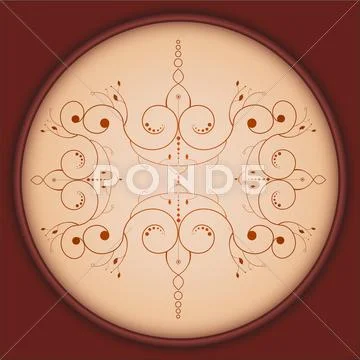 Abstract shape in frame Stock Illustration