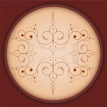 Abstract shape in frame Stock Illustration