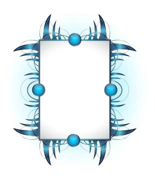 Abstract shape with frame. Stock Illustration