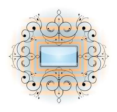 Abstract shape with frame Stock Illustration