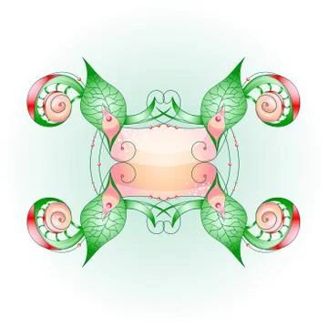 Abstract shape with frame. Stock Illustration