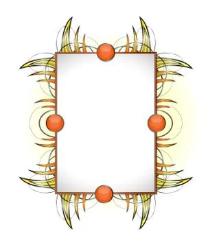 Abstract shape with frame. Stock Illustration