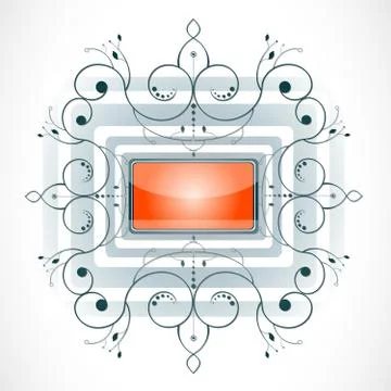 Abstract shape with frame. Stock Illustration