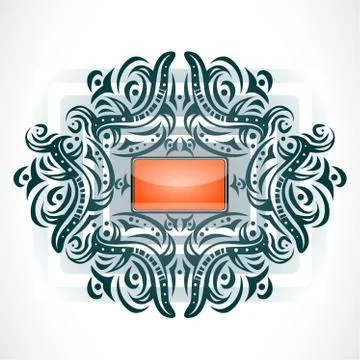 Abstract shape with frame. Stock Illustration