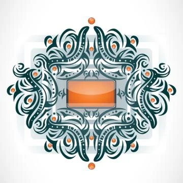 Abstract shape with frame. Stock Illustration