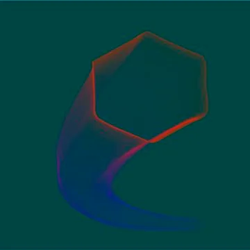 Abstract shape with gradient Stock Illustration