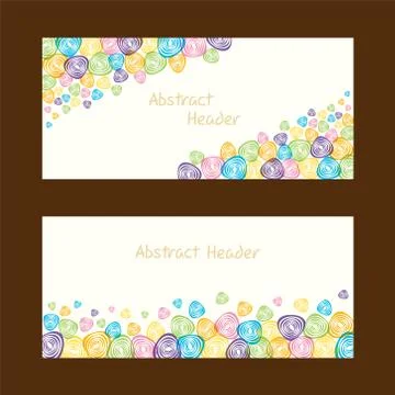 Abstract shape header design Stock Illustration