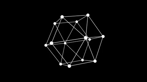 Abstract shape isolated on alpha channel, seamless loop Stock Footage 76847186