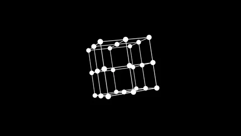 Abstract shape isolated on alpha channel, seamless loop Stock Footage 76851236